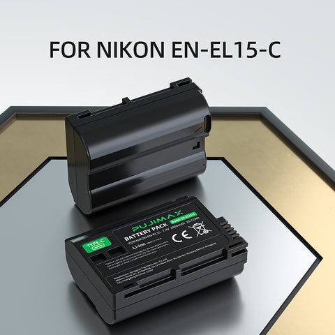 PUJIMAX EN-EL15-C 7.4V 2800mAh Type-C Camera Battery - 1pc