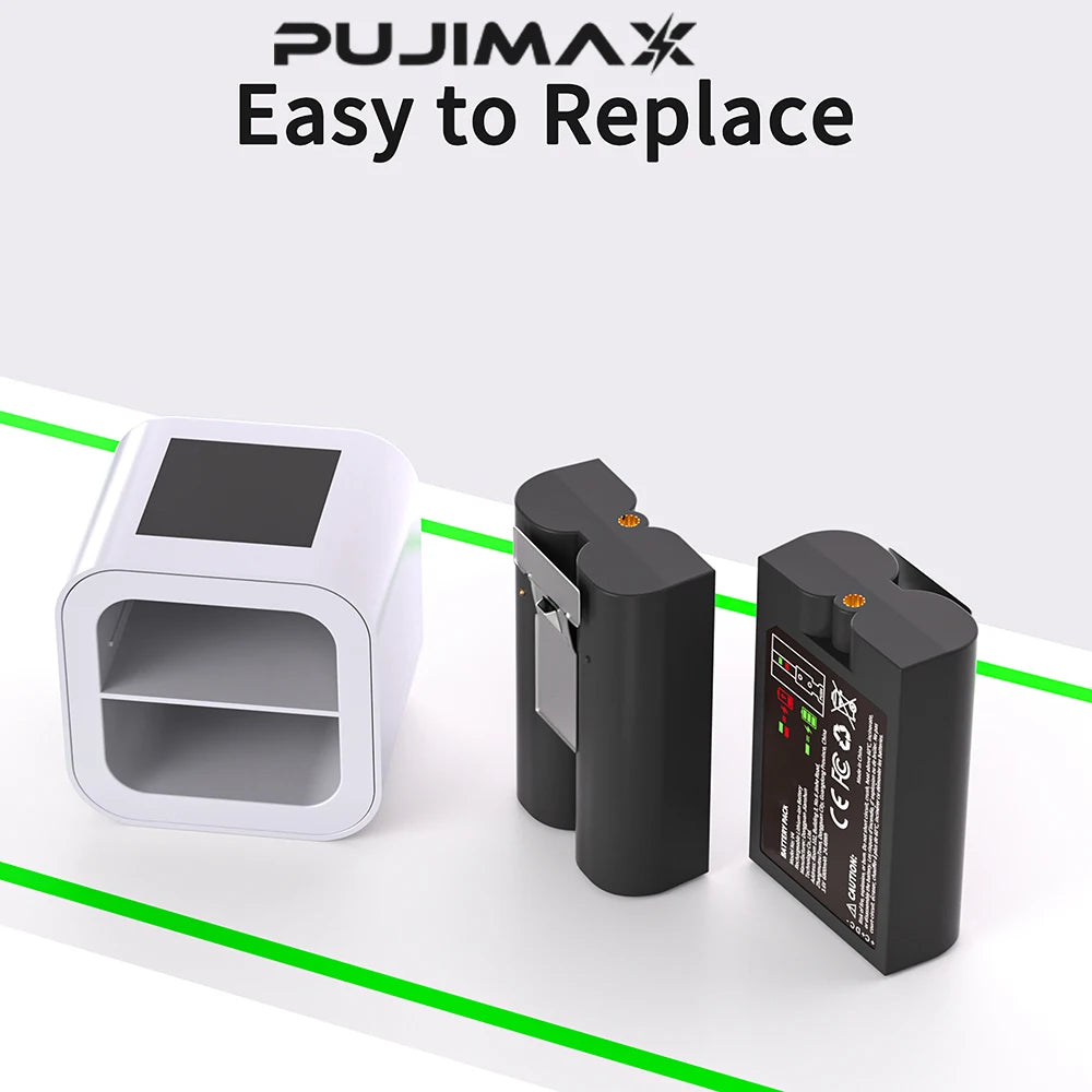 PUJIMAX 6800mAh V4 Battery For Ring Video Doorbell 3.65V Li-ion Battery Charger Compatible with Ring Video Doorbell 1/2/3/3 Plus
