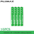 PUJIMAX Rechargeable Li-ion Battery 1.5V AA 4255mWh AAA 1100mWh+Charger for Clock Radio Video Game Digital Camera AA AAA Battery