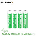 PUJIMAX 1.2V AAA 4-Slot Smart Flip Cover Charging Bin Type C Port Lithium Battery 1100mAh  Battery Charger High-Performance