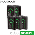 PUJIMAX NP-BX1 npbx1 np bx1 Battery For Sony FDR-X3000R ZV-1 RX100 M7 AS300 HX400 HX60 WX350 AS300V HDR-AS300R FDR-X3000 1600mAh