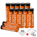 PUJIMAX New AAA 1.5V Rechargeable Battery 1100mWh Real Capacity Lithium Battery USB Type C Li-ion Batteries For Alarm Clock