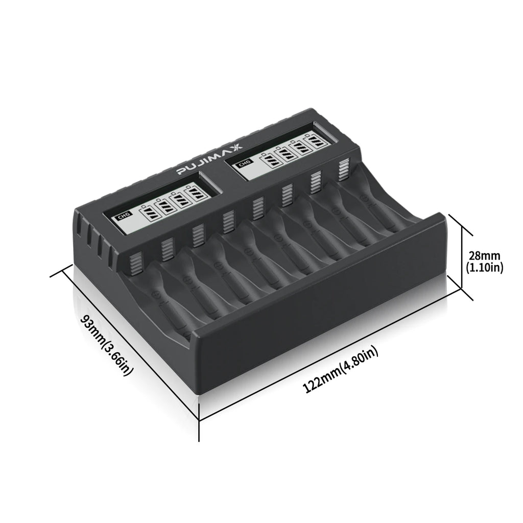 PUJIMAX AA/AAA Battery Charger 4255mWh/1100mWh 1.5V Lithium-ion Rechargeable Battery for Remote Control Mouse Fan Electric Toy