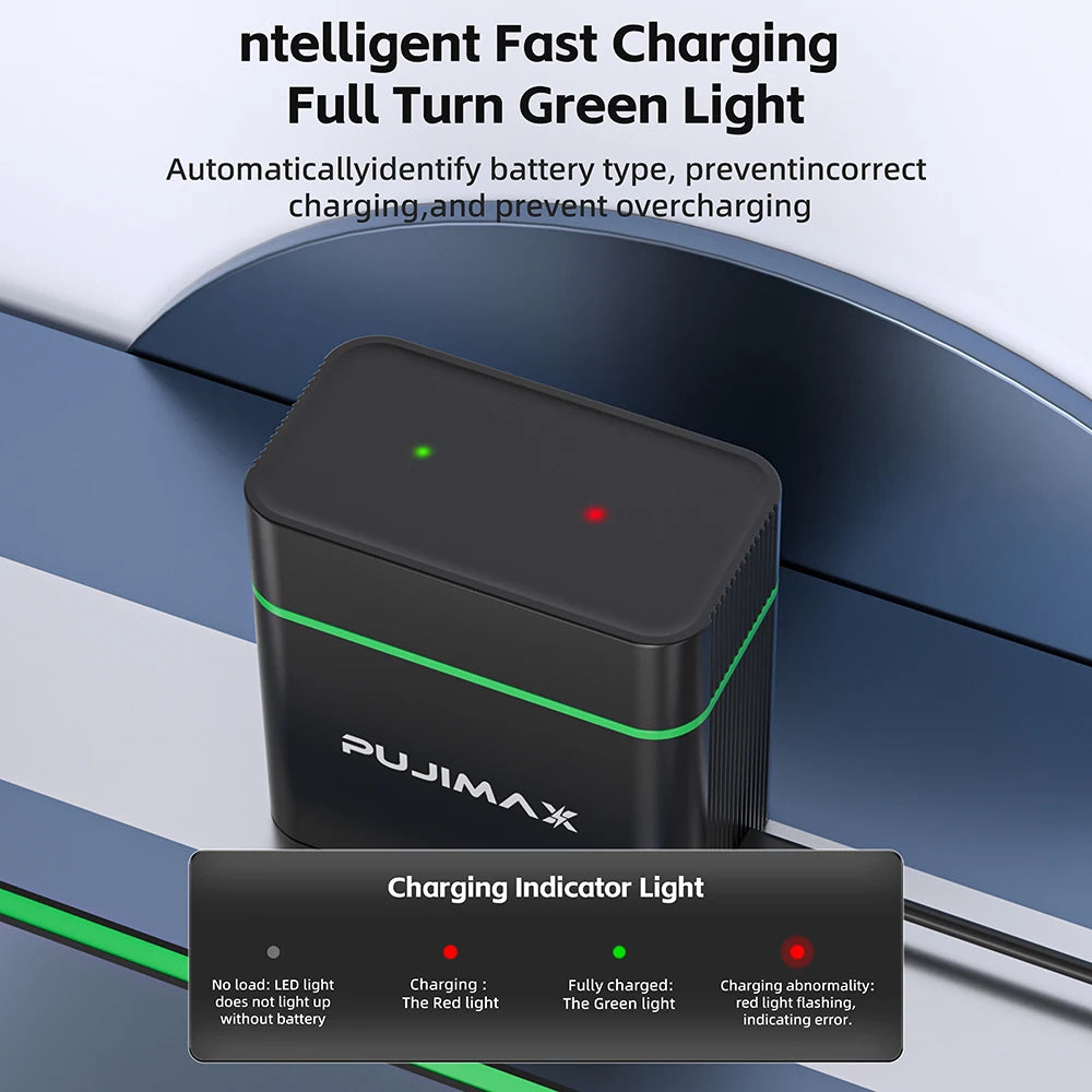 PUJIMAX 1.5V LR20 10000mWh D Size Batteries with Charger Rechargeable Lithium Battery For Flashlight Gas stoves Water Heaters