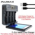 PUJIMAX 18650 Battery Charger Multi Munctional Solar Type C Intelligent Lithium Battery Holder For 18650 Battery Boxs Power Bank