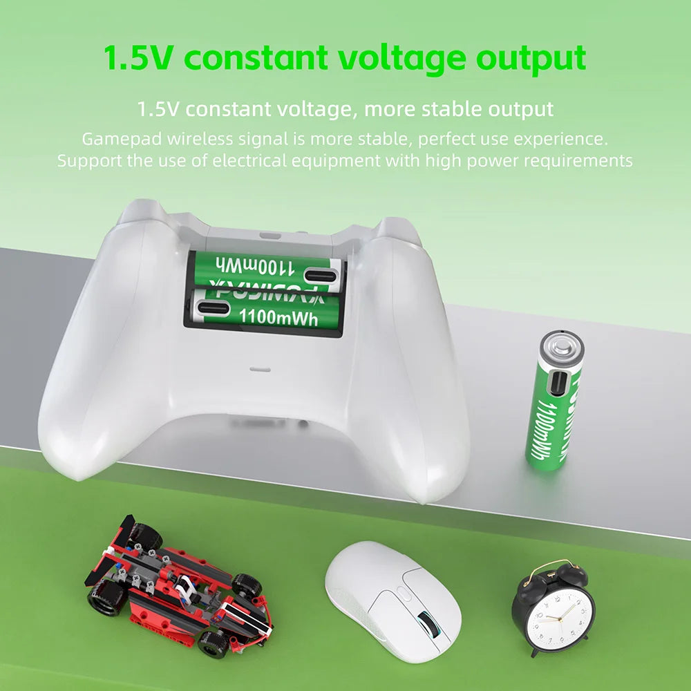 PUJIMAX 2 Hour Fast charging AAA 1.5V Rechargeable Battery 1100mWh Lithium Battery Type C Li-ion Batteries for toy keyboard