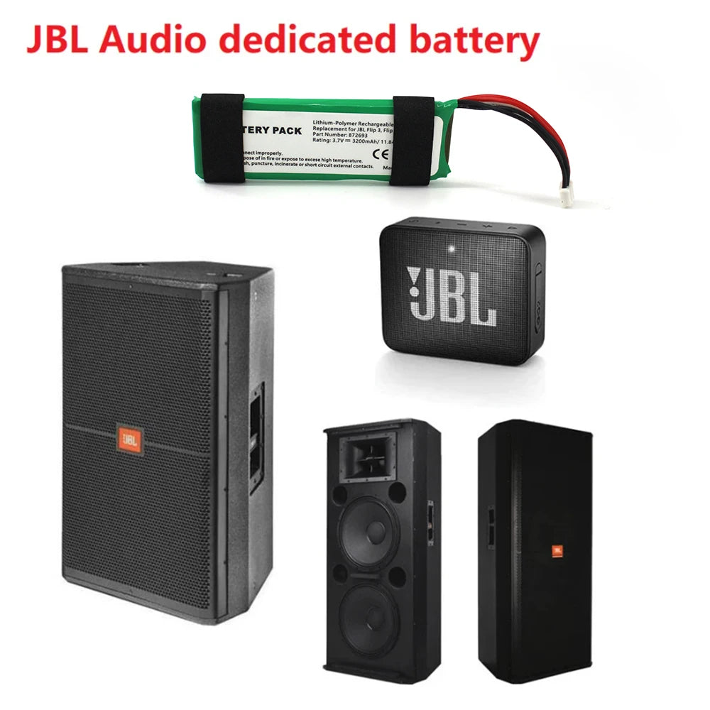 PUJIMAX Rechargeable Lithium ion Polymer Battery For JBL Flip 3 Flip3 3.7V 3200mAh GSP872693 Player Bluetooth Speaker Battery