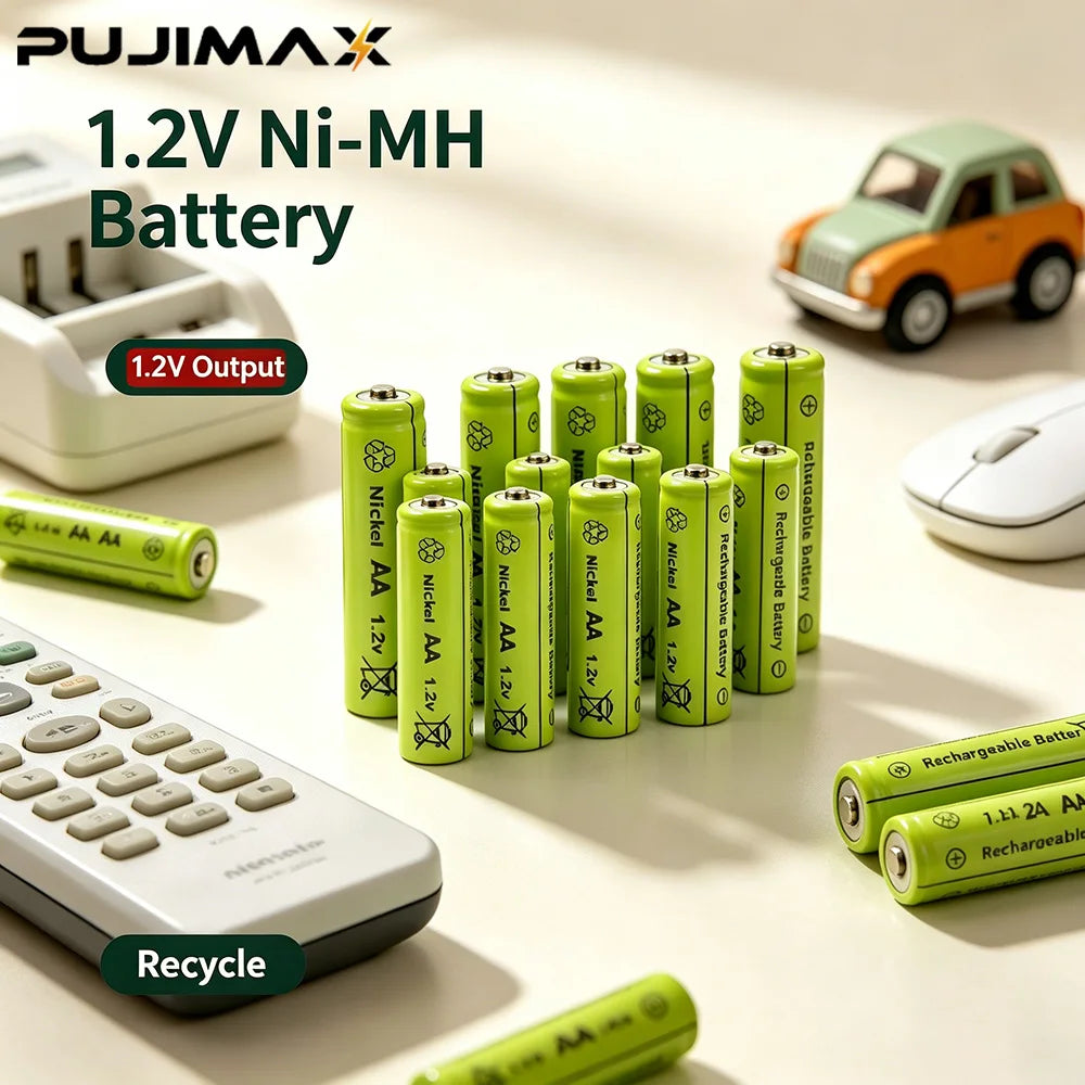 PUJIMAX AAA Rechargeable Batteries 1150mAh 1.2V 2600mAh AAA Ni-MH Battery for Garden Landscaping Outdoor Solar Lights Toys Mouse