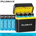  PUJIMAX New High Performance Rechargeable Lithium Battery AA 1.5V Rechargeable Battery Camera Game Console Flashlight Too