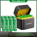 PUJIMAX Li-ion AA Rechargeable Batteries 1.5V AA 3400mWh Lithium-ion Battery+ Charger Clock Radio Video Game Digital Battery