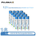 PUJIMAX 1.5V AAA 300mAh Rechargeable Battery 800mAh NI-MH 1.5 V AA Battery for Clocks Mice Computers Toys Battery+4Slots Charger