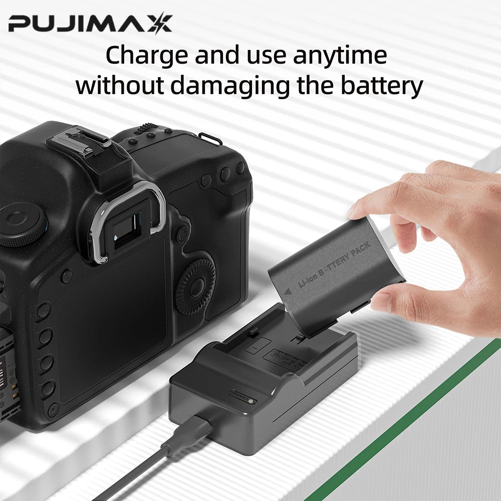PUJIMAX LP-E6 LPE6 LPE6N LP E6 Battery Charger for Canon EOS 5DS R 5D Mark II III IV 5D2 5D3 5D4 6D 60Da 7D 7D2 70D 80D 90D R5