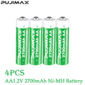 PUJIMAX 1.2V AA/AAA Ni-MH Rechargeable Batteries Battery Set 1100mAh 2700mAh For Mp3 Mobile  Led Flashlight Toys Torch Batteries