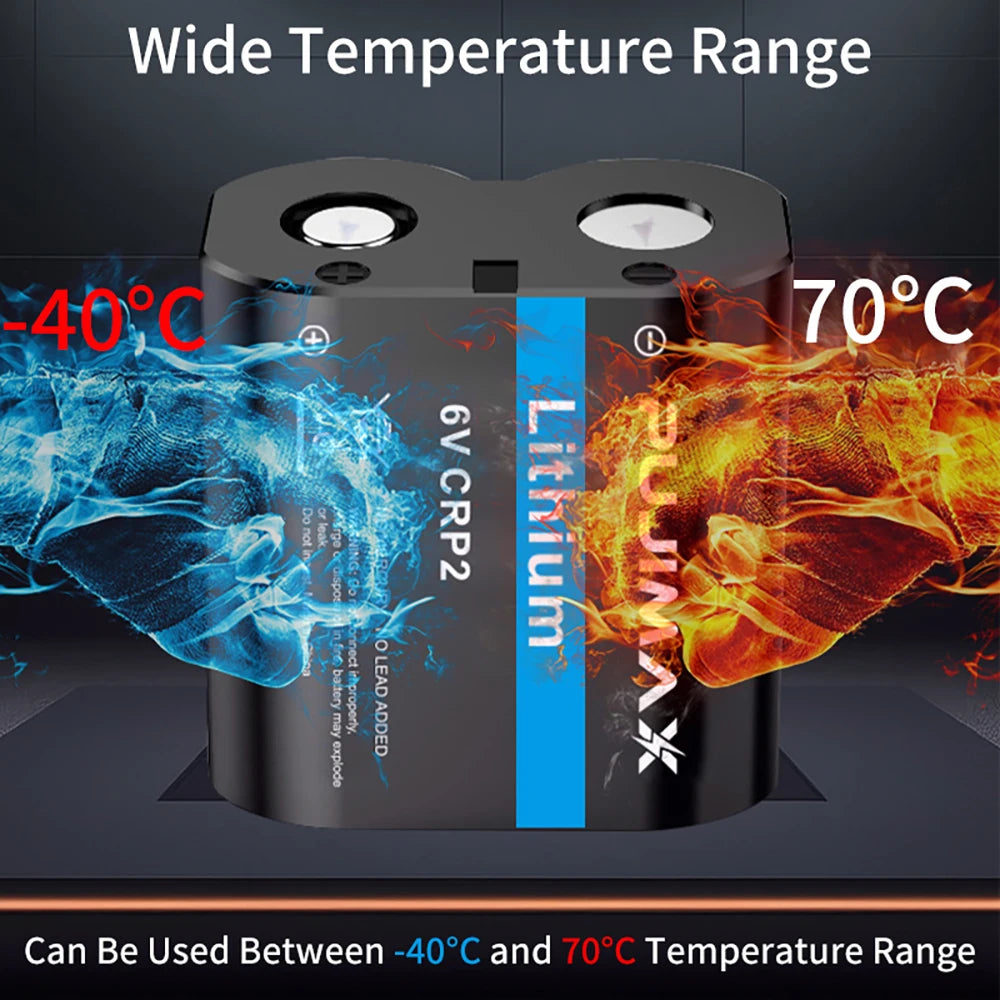 PUJIMAX CR-P2 CR P2 CRP2 2CP4306 DL223A EL223A 6V Li-Ion Battery For Digital Camera Infrared Sensor Faucet Sens Primary Battery