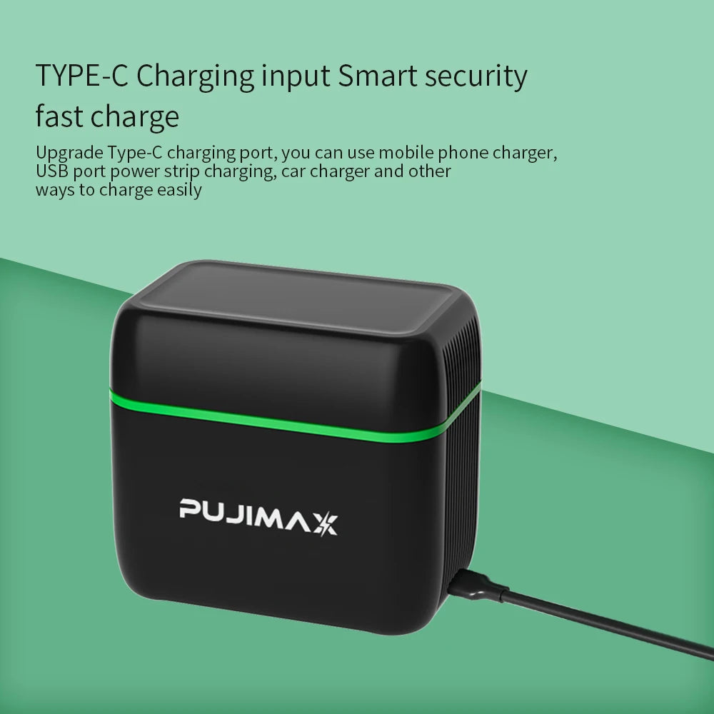 PUJIMAX 1.5V Curved Appearance Battery Charger AA/AAA Lithium Battery Charger Charging 4 AA+4 AAA Rechargeable Li-ion Batteries