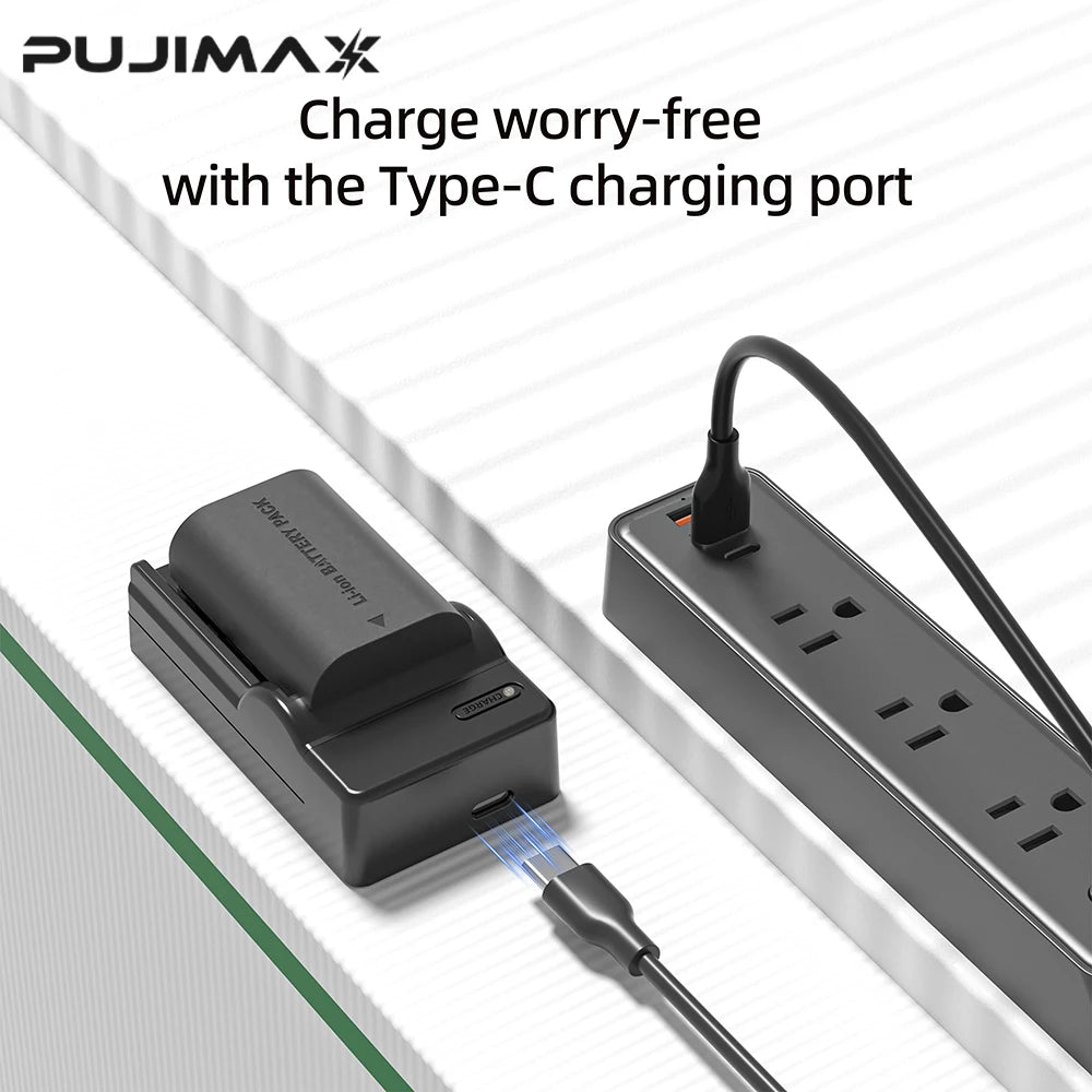 PUJIMAX LP-E6 LPE6 LPE6N LP E6 Battery Charger for Canon EOS 5DS R 5D Mark II III IV 5D2 5D3 5D4 6D 60Da 7D 7D2 70D 80D 90D R5