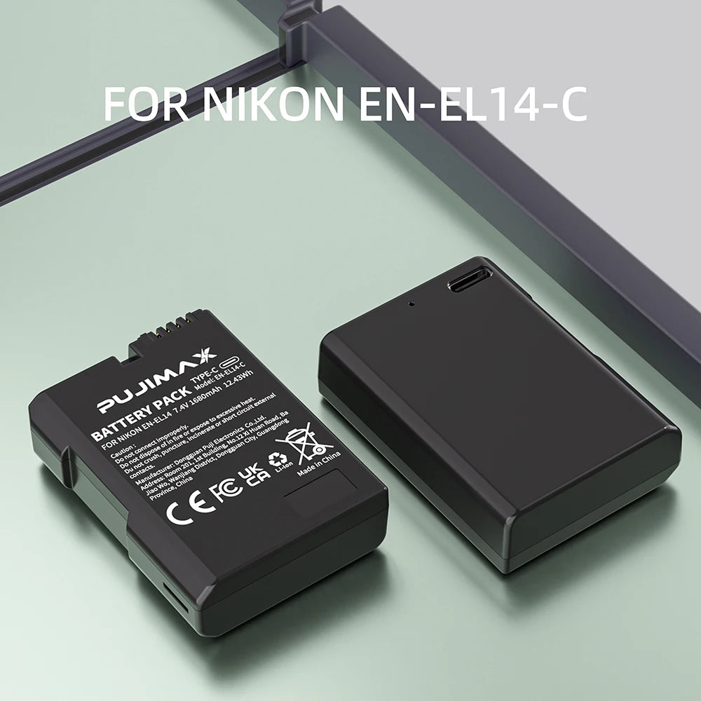 PUJIMAX 1680mAh EN-EL14 EL14 CAMERA BATTERY For Nikon P7000 P7100 P7800 P7700 D3100 D3200 D3300 D3400 D3500 D5600 D5100 D5300