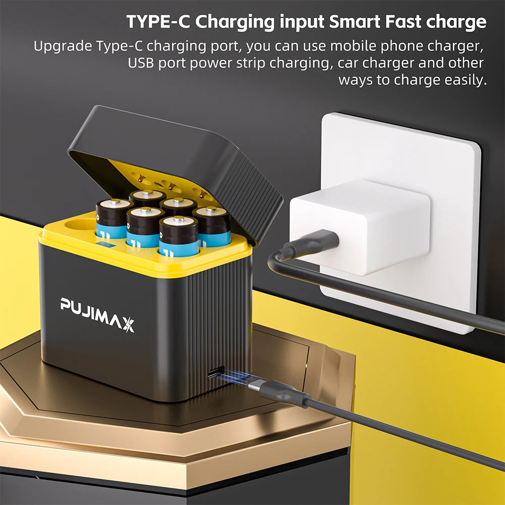  PUJIMAX New High Performance Rechargeable Lithium Battery AA 1.5V Rechargeable Battery Camera Game Console Flashlight Too