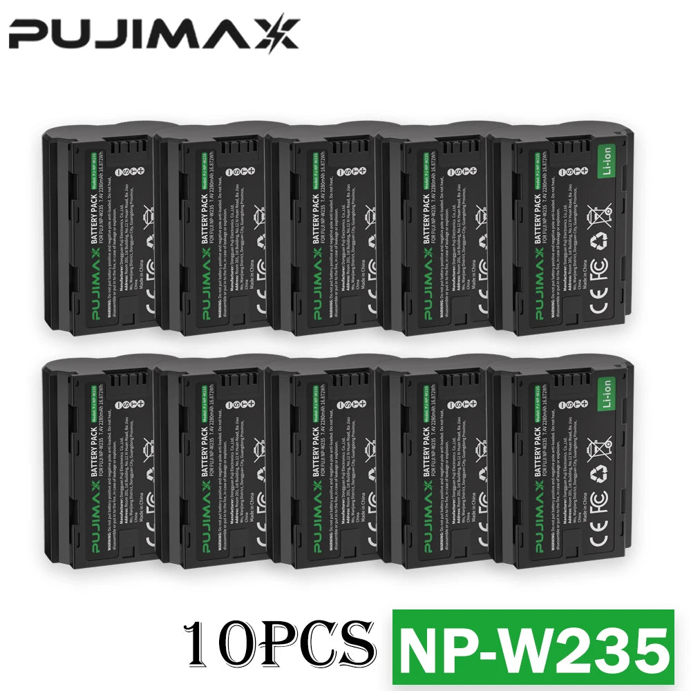 PUJIMAX NP-W235 NP W235 Battery for Fujifilm Fuji X-T4 XT4 GFX 100S X-T5 X-H2 XH2S XH2S GFX 550S II Rechargeable Camera Battery
