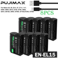 PUJIMAX 2800mAh EN-EL15C EN-EL15 Battery with Type-C Port for Nikon Z5,Z6,Z6 II,Z7,Z7II D7000 D7100 D7200,D850 D750 D7500 D810