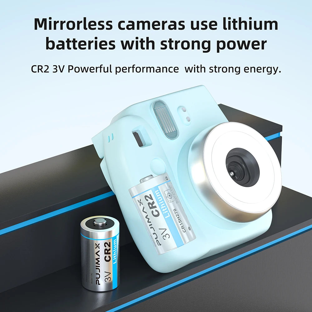 PUJIMAX CR2 3V Lithium Battery CR15H270 DLCR2 ELCR2 CR15266 Primary Batteries Non-Rechargeable Battery for Camera Smoke Detector