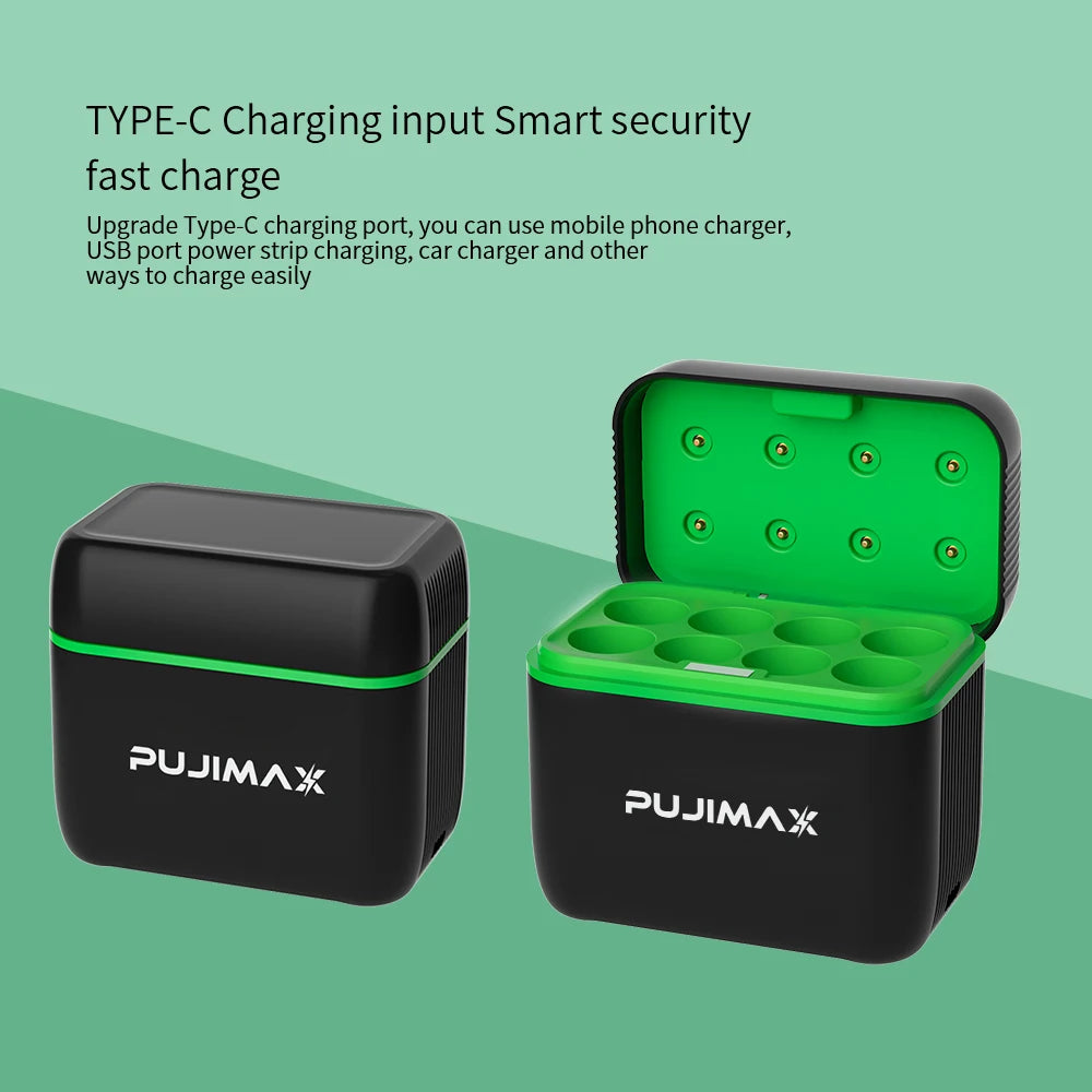 PUJIMAX 1.5V Constant Voltage AA Rechargeable Li-ion 4255mWh Battery With Intelligent LED Display Arc-look Battery Charger SET