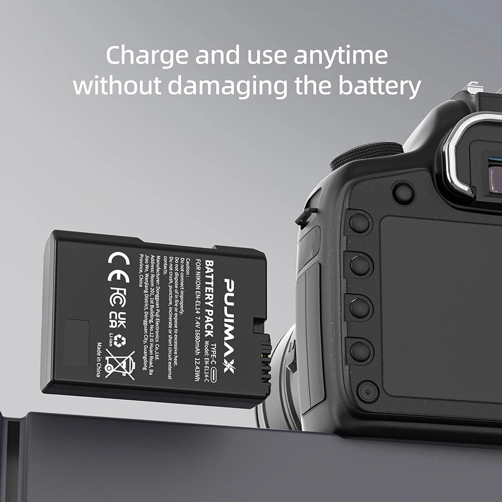 PUJIMAX 1680mAh EN-EL14 EL14 CAMERA BATTERY For Nikon P7000 P7100 P7800 P7700 D3100 D3200 D3300 D3400 D3500 D5600 D5100 D5300