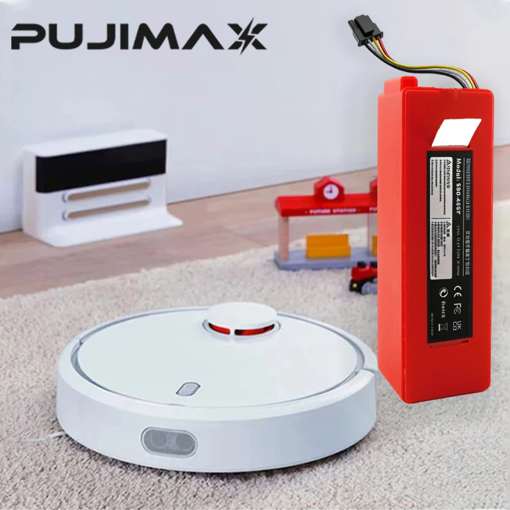 PUJIMAX 14.4V Li-ion Battery Robotic Vacuum Cleaner Replacement Battery for Xiaomi Robot Roborock S50 S51 S55 Accessory Spare