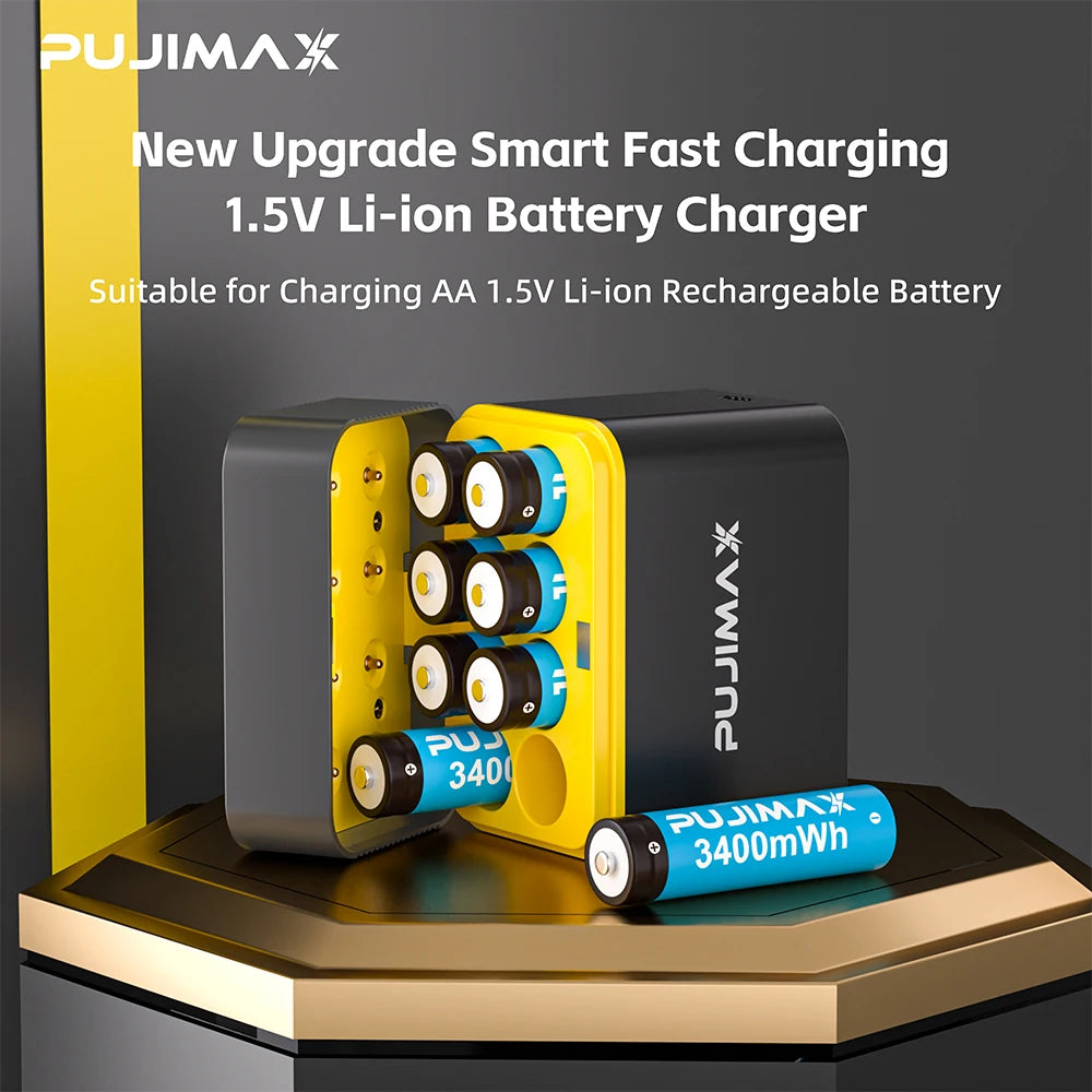  PUJIMAX New High Performance Rechargeable Lithium Battery AA 1.5V Rechargeable Battery Camera Game Console Flashlight Too