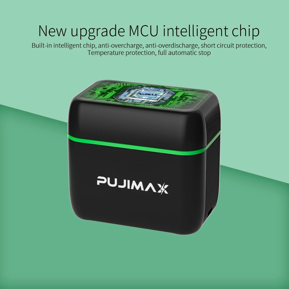 PUJIMAX 1.5V Curved Appearance Battery Charger AA/AAA Lithium Battery Charger Charging 4 AA+4 AAA Rechargeable Li-ion Batteries