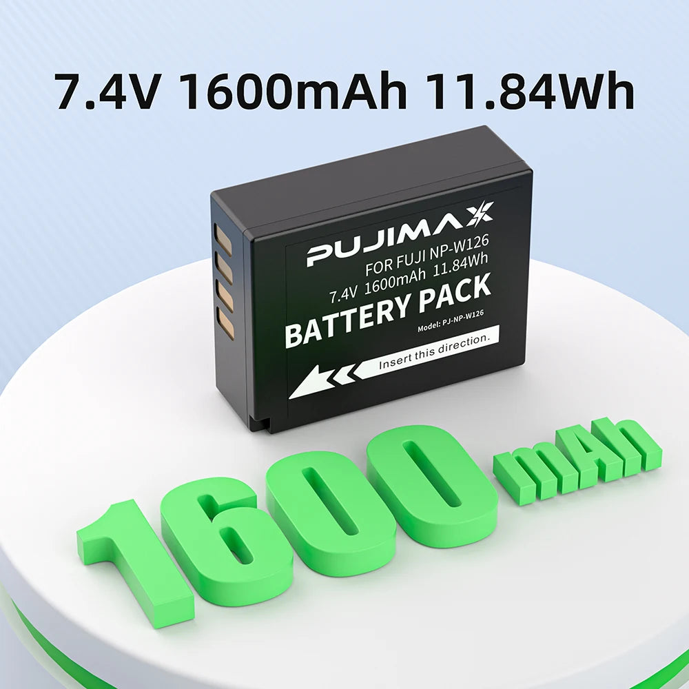 PUJIMAX NP-W126S NP-W126 Battery For Fujifilm Fuji X100F X-PRO1 X-PRO2 X-A1/A2/A3/A10 X-E1 X-E2 X-E2S X-E3 X-M1 X-T1/T2/T10
