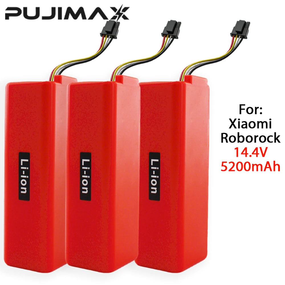 PUJIMAX 14.4V Li-ion Battery Robotic Vacuum Cleaner Replacement Battery for Xiaomi Robot Roborock S50 S51 S55 Accessory Spare
