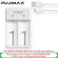 PUJIAMX AA/AAA/C/D Battery Charger for 1.2V NI-MH Rechargeable Batteries LCD Display Fast Charging Tool with USB Type C Cable
