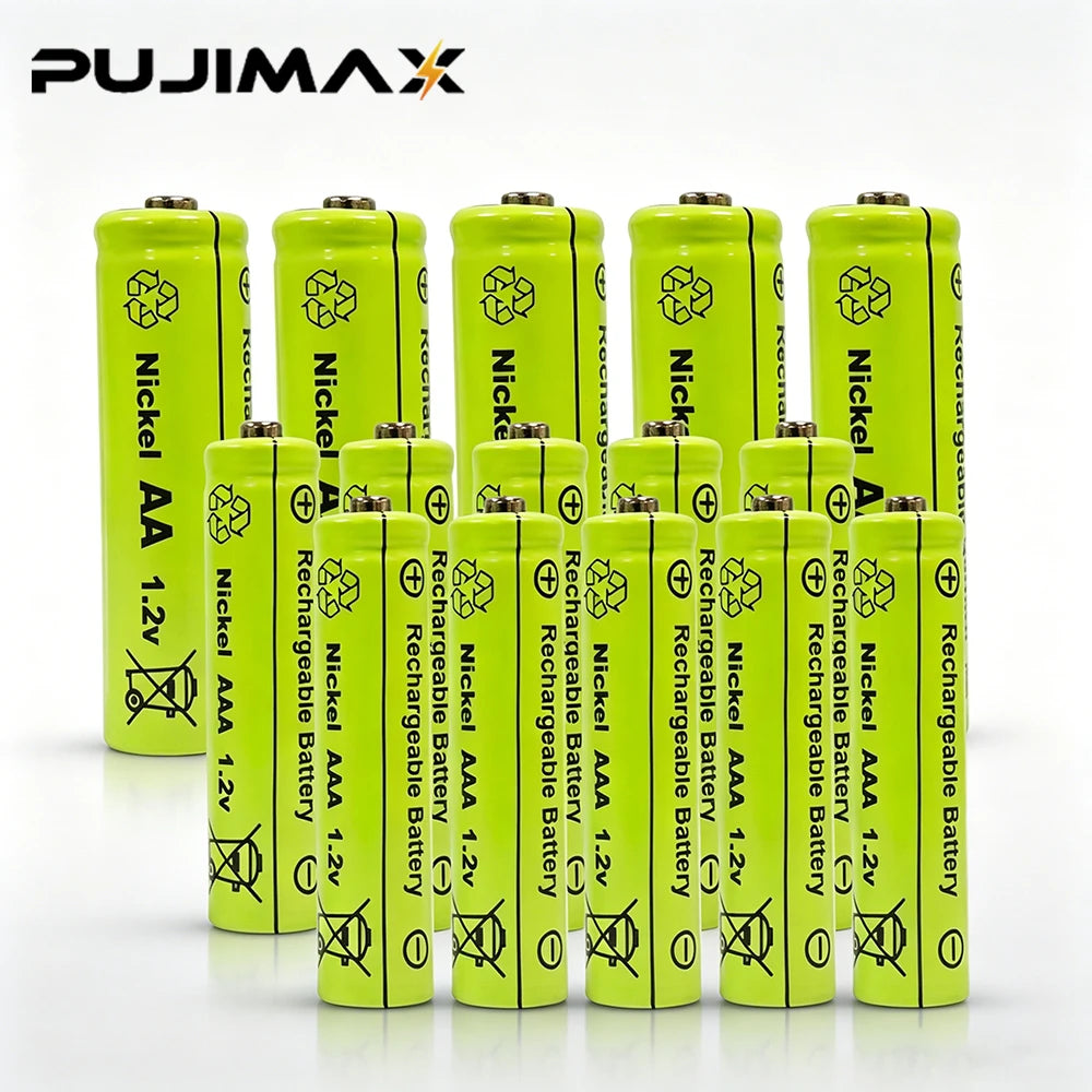 PUJIMAX AAA Rechargeable Batteries 1150mAh 1.2V 2600mAh AAA Ni-MH Battery for Garden Landscaping Outdoor Solar Lights Toys Mouse