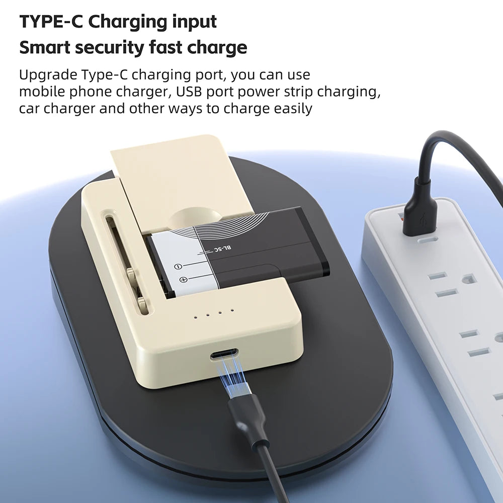 PUJIMAX 3.7V Mobile Battery Charger Universal LED Indicator Light USB-Port Battery Charger For 3.7V BL-5C BN1 BG1 BX1 Battery
