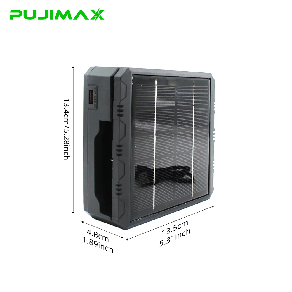 PUJIMAX 18650 Battery Charger Multi Munctional Solar Type C Intelligent Lithium Battery Holder For 18650 Battery Boxs Power Bank