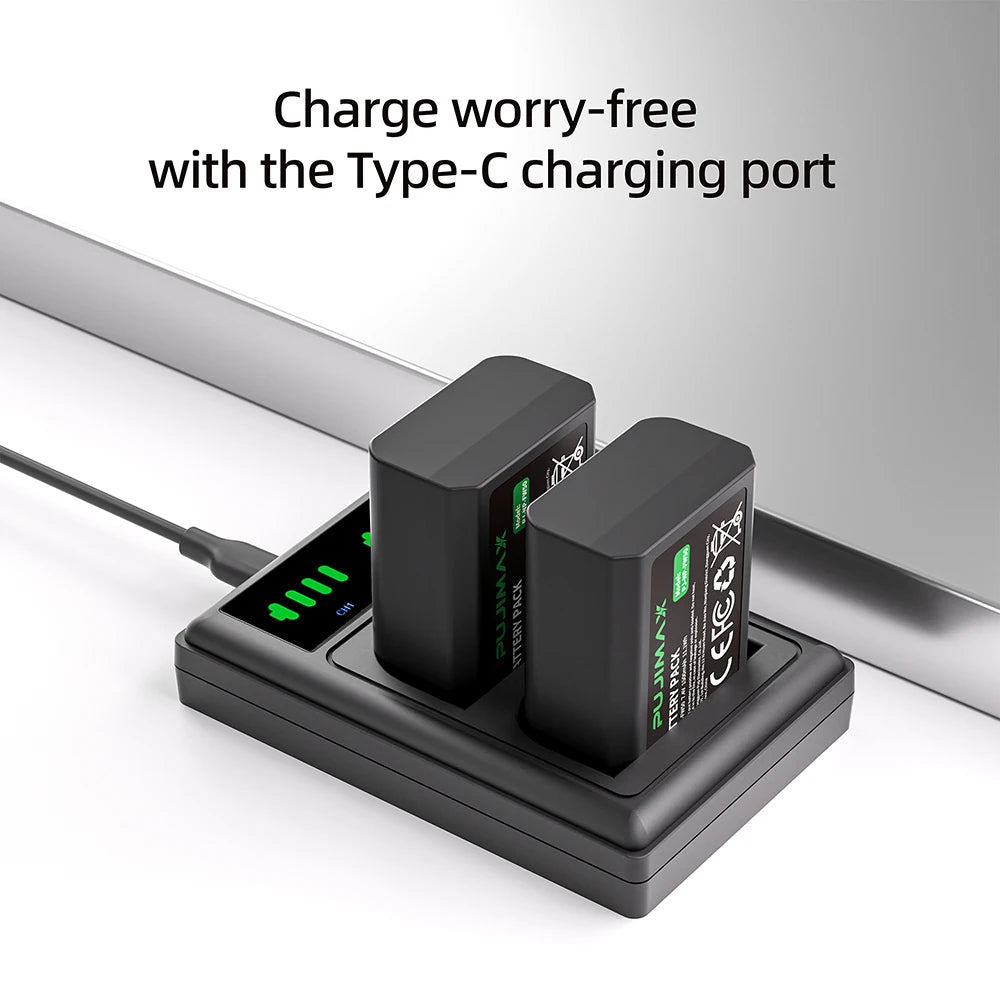 PUJIMAX 4X1500mAh NP-FW50 NP FW50 Battery+LED USB Dual Charger for Sony A6000 A6400 A6300 A6500 A7 A7II A7RII A7SII A7S A7S2 A7R