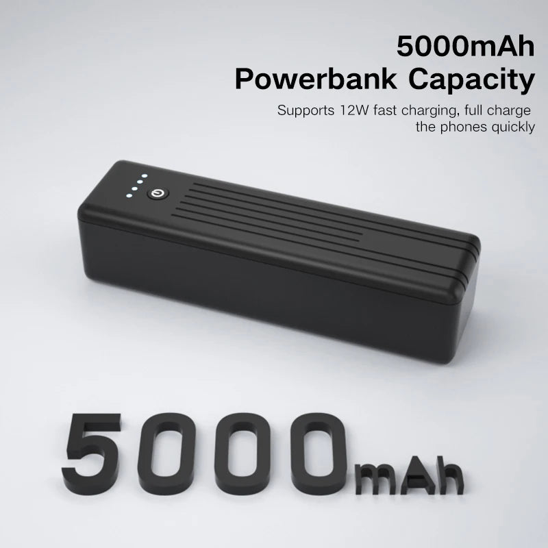 PUJIMAX 5000mAh Power Bank 12W Fast Charging Portable External Battery for iPhone 15 14 12 Xiaomi Huawei Samsung Mini Powerbank