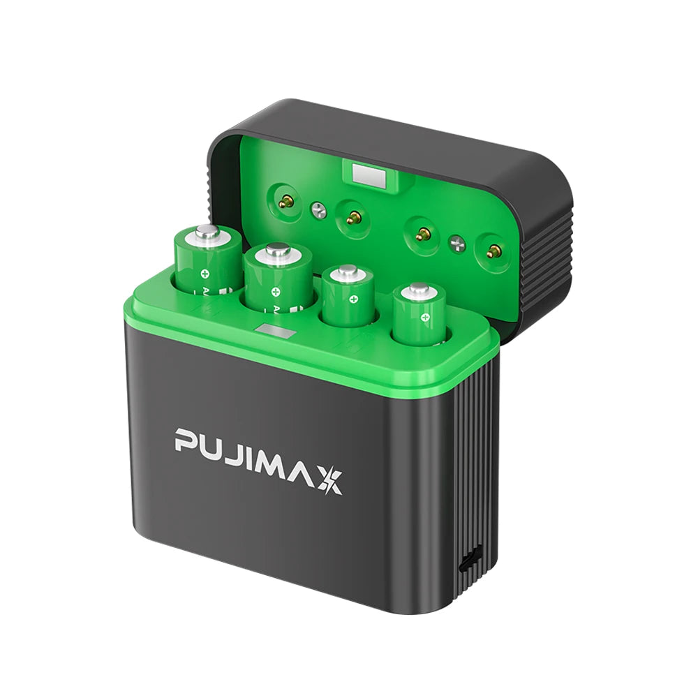 PUJIMAX Battery Smart Charger For 4-Slots1.5V AAA/AA 1100mWh 4255mWh  Rechargeable Lithium Batteries Intelligent Fast  Charger