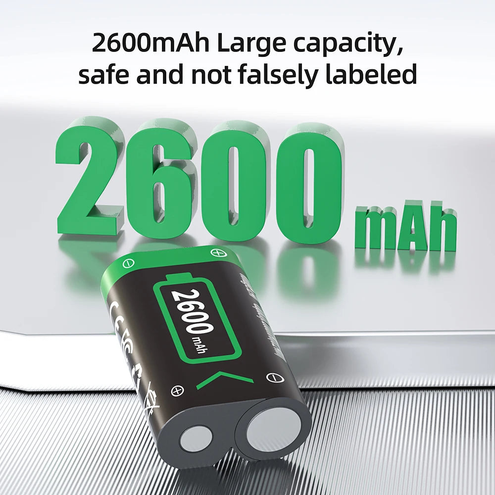 PUJIMAX 2-10pcs 2600mAh XBOX Battery Rechargable Batteries Pack For XBOX Serise S/X and XBOX ONE S/X/Elite With＆ Chaging Cable