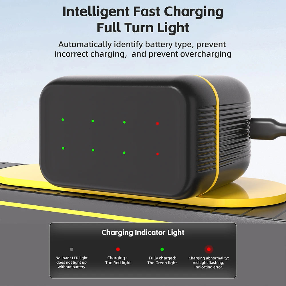 PUJIMAX 1.5V Rechargeable smart Curved  Appearance Battery Charger AA/AAA Lithium Battery Charger Charging Rechargeable  Battery