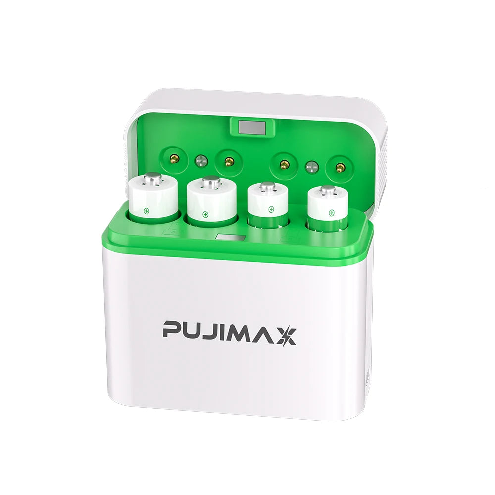 PUJIMAX 1.2V Rechargeable 4-Slots Smart Battery Charger For 1.2 V AAA/AA 1100mAh 2700mAh   Battery+Battery Charger Intelligent