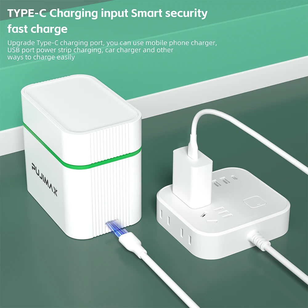 PUJIMAX Smart Charging Case Equipped with 8pcs 1.2V Rechargeable AA High-capacity 2700mAh NiMH Batteries Ni-MH battery kit