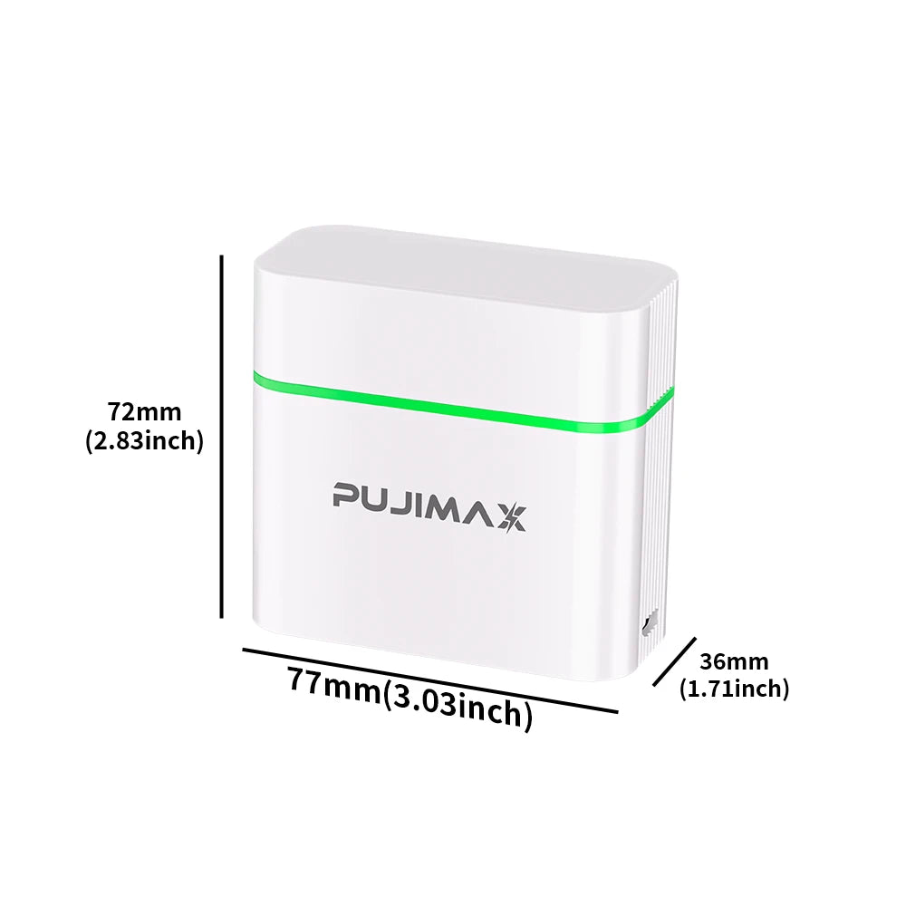 PUJIMAX 4 Slots 1.2V Ni-MH/Ni-Cd Battery Charger Smart Charging Compartment for AA/AAA Rechargeable Batteries with Type C Cable