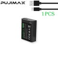 PUJIMAX New LP-E10 LPE10 LP E10 Battery With USB-C Charging Port for Canon EOS 1100D 1200D 4000D Kiss X50 X70 Rebel T3 T5 T6