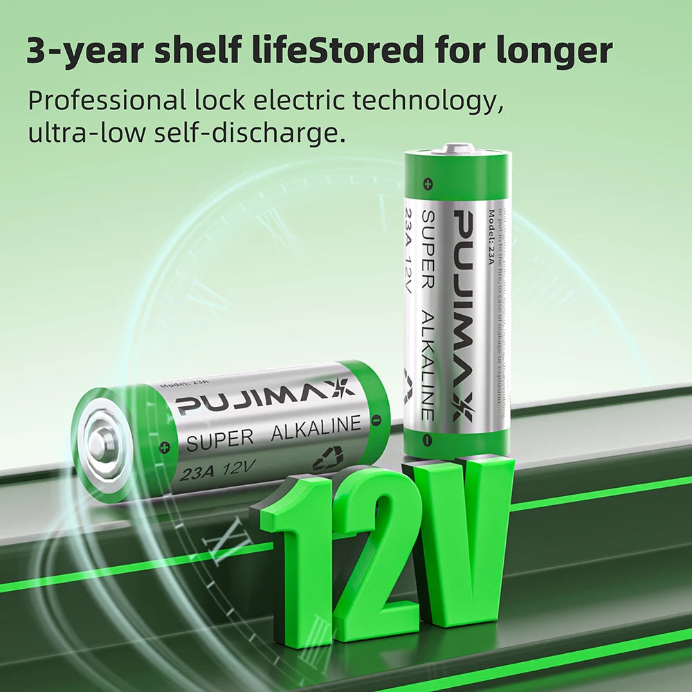 PUJIMAX 5-60PCS 12V 23A Alkaline Battery 58mAh-A23 E23A K23A L1028 for Remote Control Doorbell Toys Flashlight Primary Batteries