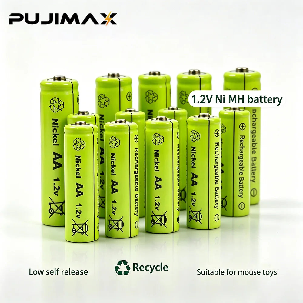 PUJIMAX AAA Rechargeable Batteries 1150mAh 1.2V 2600mAh AAA Ni-MH Battery for Garden Landscaping Outdoor Solar Lights Toys Mouse