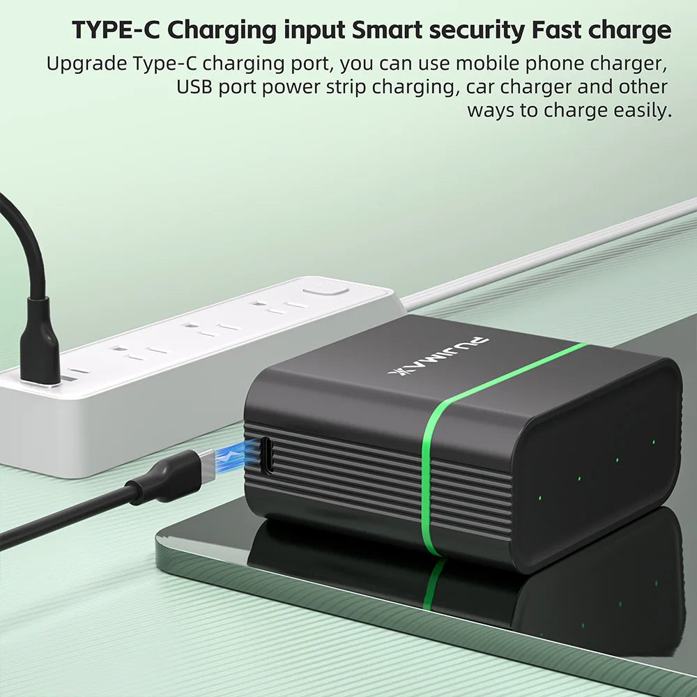 PUJIMAX Battery Smart Charger For 4-Slots1.5V AAA/AA 1100mWh 4255mWh  Rechargeable Lithium Batteries Intelligent Fast  Charger
