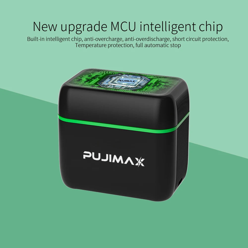 PUJIMAX 1.5V Constant Voltage AA Rechargeable Li-ion 4255mWh Battery With Intelligent LED Display Arc-look Battery Charger SET