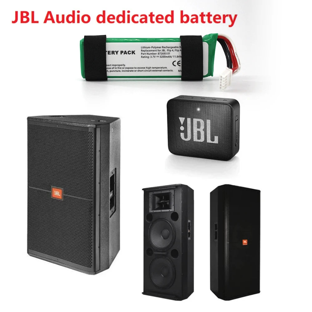 PUJIMAX 3.7v Battery For JBL Flip 4 Flip4 3200mAh Rechargeable Battery GSP872693 01 For JBL Wireless Bluetooth Speaker Batteriea